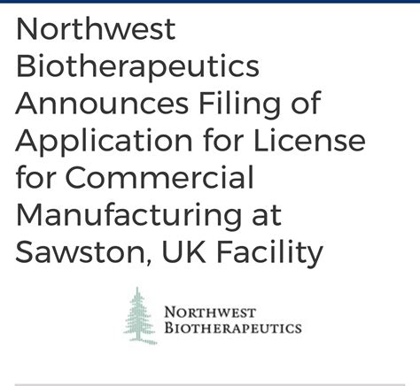 Northwest Biotherapeutics Inc Nwbo Lc Thanks For Highlighting
