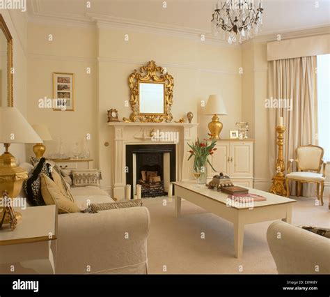 Cream And Gold Living Room