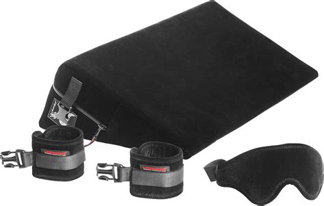 Liberator Black Label Wedge Sex Positioning Pillow With Built In Restraint System And Cuff Kit