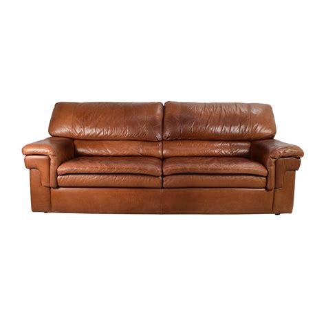 71 Off Classic Cherry Brown Leather Sofa Sofas