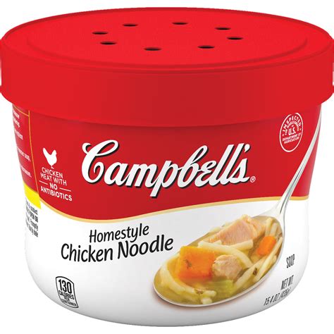Campbells Homestyle Chicken Noodle Soup Microwavable Bowl 154 Oz 6