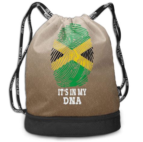 it s my dna jamaican flag drawstring bag multifunctional string backpack custom