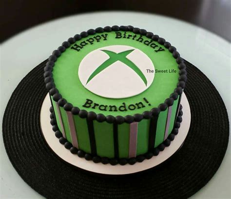 Xbox Themed Cake Xbox Cake 14th Birthday Cakes Video Game Cakes
