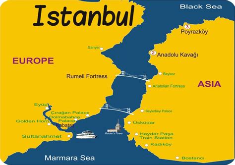 Istanbul The City That Lies On Two Continents Istanbul Map Istanbul