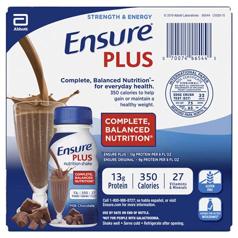 Ensure Plus Nutrition Shake Milk Chocolate Ready To Drink Fl Oz