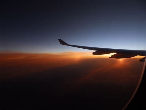 Sunset The Plane Wing Free Photo On Pixabay