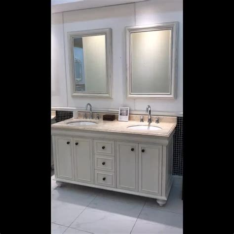 Some bathroom vanities with tops can be shipped to you at home, while others can be picked up in. Vama 60 Inch Double Sinks Lowes Cheap Factory Bathroom ...