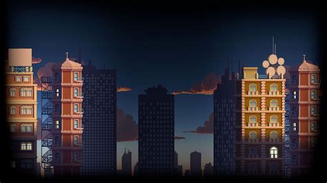 Pixel Cityscape Wallpaper