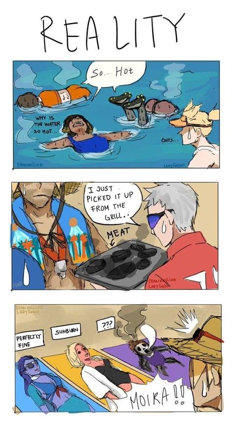 Hard Reality Of Summer Overwatch Funny Overwatch Comic Overwatch Memes