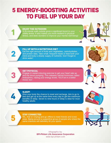 Infographic 5 Energy Boosting Activities To Fuel Up Your Day Bpi Aia