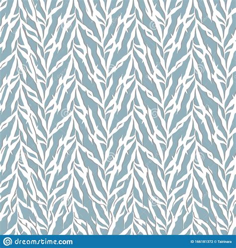 Seamless Textile Pattern Of White Leaves On A Blue Background Screen