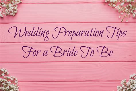 Wedding Preparation Tips For A Bride To Be A Nation Of Moms