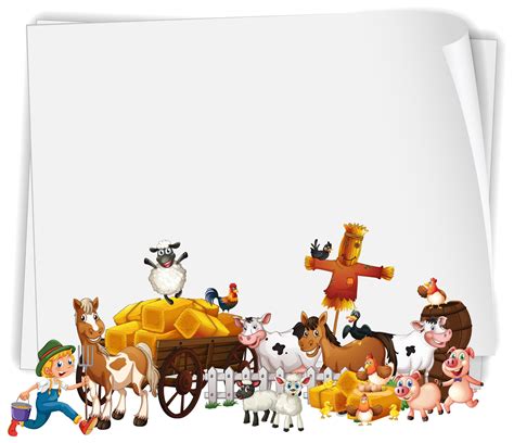 Happy Farm Animal Banner 1392037 Vector Art At Vecteezy