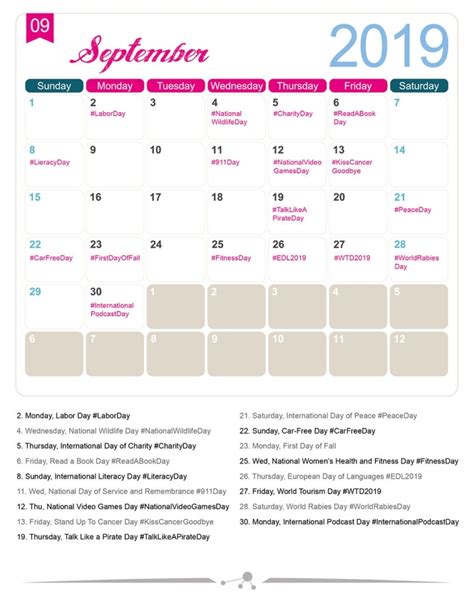 National Days Of The Month June Calendar Inspiration Design