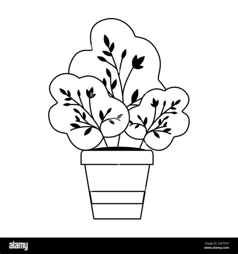 Autumn Plant In Ceramic Pot Seasonal Icon Stock Vector Image And Art Alamy
