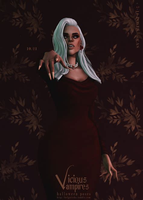Ts4 Halloween Poses Vicious Vampires Pose Pack And Cas Patreon