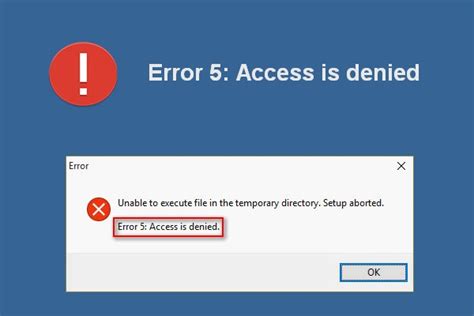 Error 5 Access Is Denied Has Occurred On Windows How To Fix