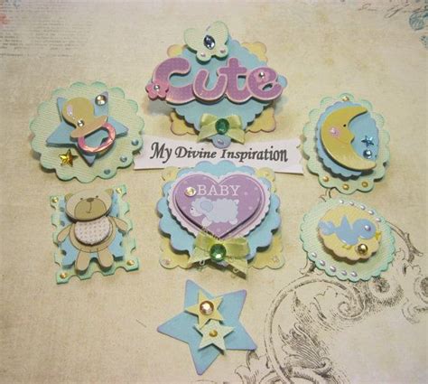 Baby Paper Embellishments Scrapbook Embellishments Mini Etsy Card