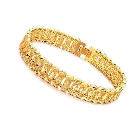 Jewelry Classic 18k Real Gold Plated Gorgeous Bracelet And Bangle For