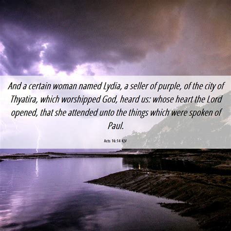 Acts 1614 Kjv And A Certain Woman Named Lydia A Seller Of