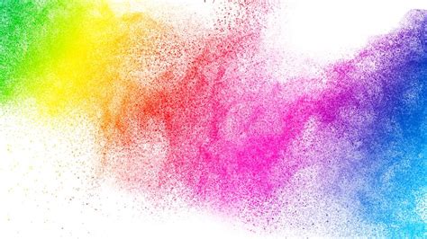 Colorful Powder Explosionbright Pastel Color Dust Particles Splash