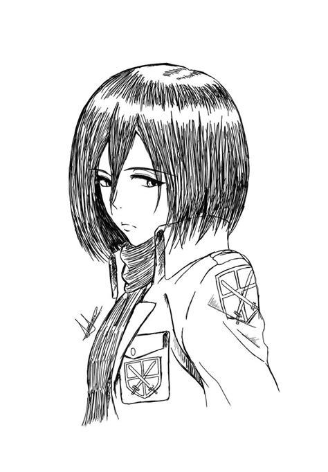 Mikasa Ackerman Sketch By Anna Knightley On Deviantart