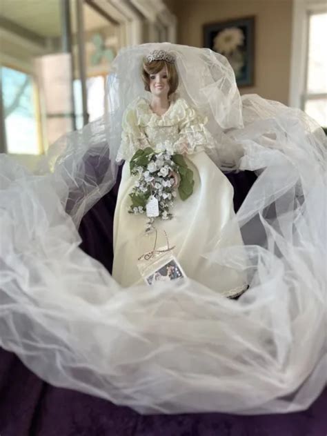 Danbury Mint Princess Diana Doll Porcelain Wedding Bride Doll Vintage Nib Coa Picclick