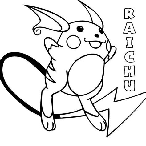 Pokemon Raichu Coloring Pages At GetColorings Free Printable