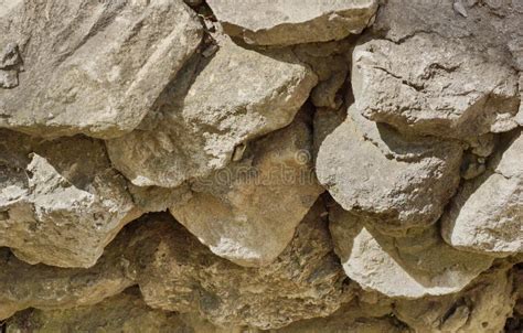Masonry Stone Wall Of Large Stone Limestone Stock Image Image Of