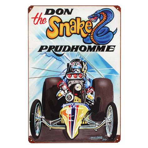 Snake Drag Garage Vintage Tin Sign