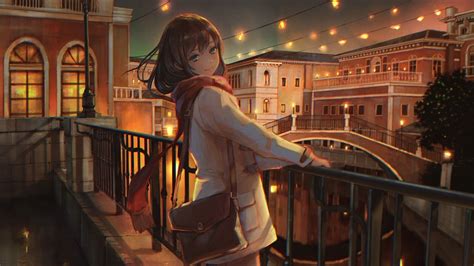 Anime Girl City Wallpaper