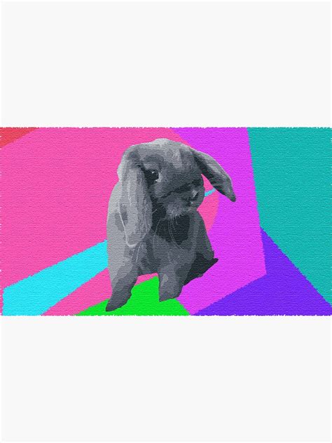 Pop Art Bunny Canvas Sticker For Sale By Carnagec Redbubble