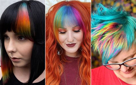 Rainbow Bangs Are 2020s Most Vibrant Hair Color Trend — See Photos