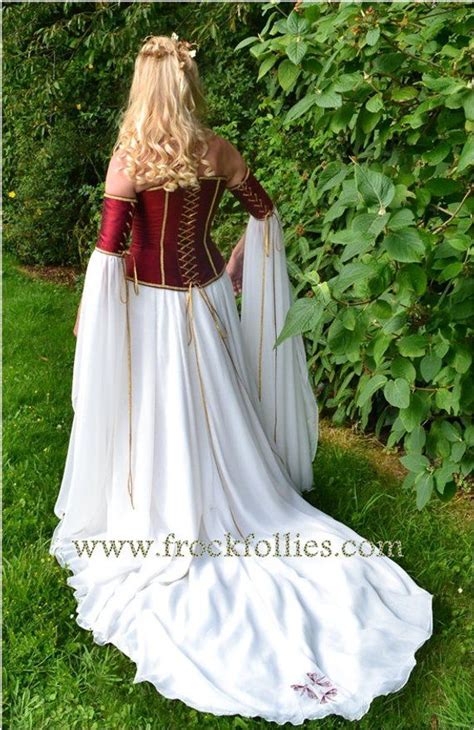 Mittelalterliche Hochzeitskleid Elfenkleid Renaissance Kleid