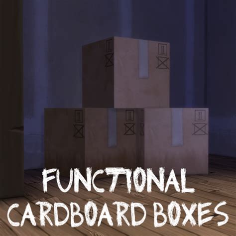 Sims 4 Ccs The Best Functional Cardboard Boxes By Arch129 Sims 4