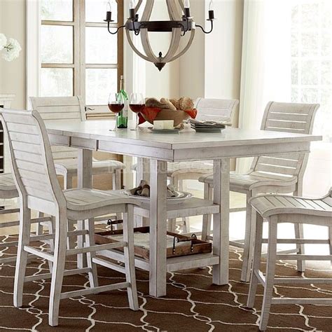 Shop our best selection of distressed kitchen & dining room table sets to reflect your style and inspire your home. Willow Rectangular Counter Height Table (Distressed White ...