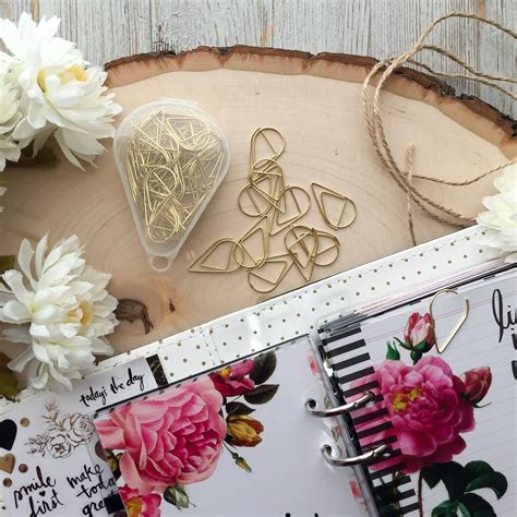 Gold Paper Clips Pcs Planner Decorations Office Etsy