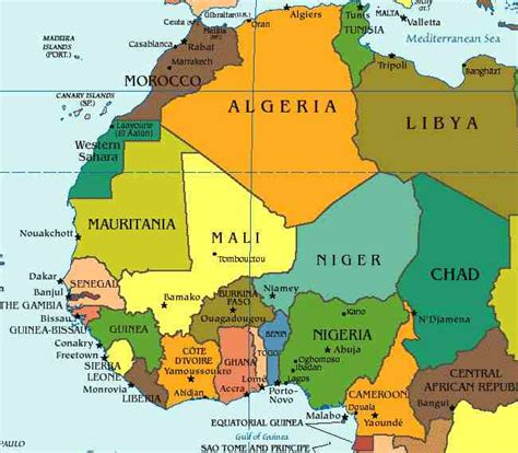 Map Of Gambia In Africa Africa Map