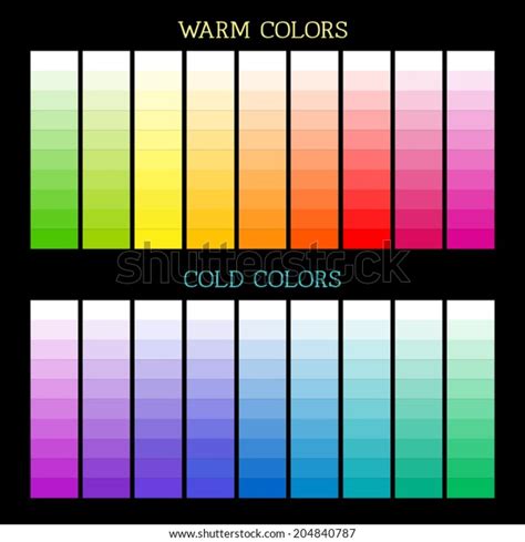 Full Spectrum Color Pallete Warm Cold Stock Vector Royalty Free 204840787