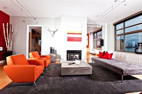 30 Orange And Grey Living Room Ideas Photos Home