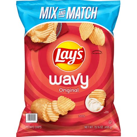 Lays Mix And Match Wavy Original Potato Chips 1588 Oz Potato Big John Grocery