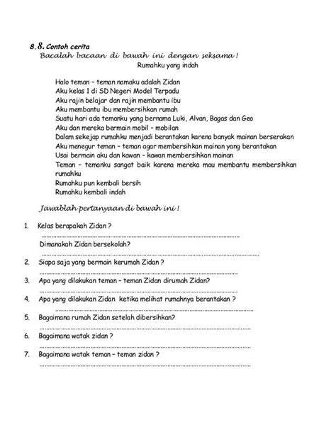 Materi bahasa indonesia kelas 1 semester 1