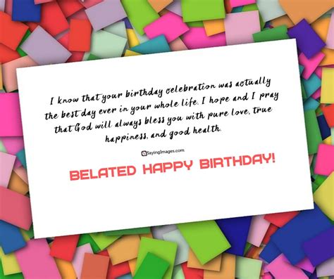 Wishing you a great birthday and a memorable year. 30 Belated Birthday Wishes That Can Get You Out of Trouble ...