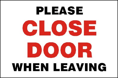 Please Close The Door Signs Clip Art Library