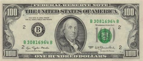 1977 Series 100 Dollar Bill 2023