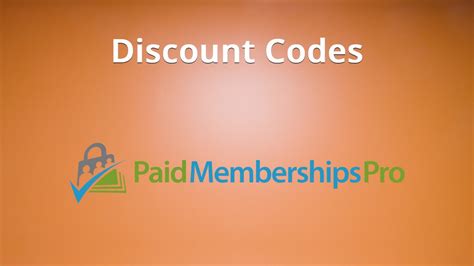 Paid Memberships Pro Tutorial 9 Discount Codes Youtube