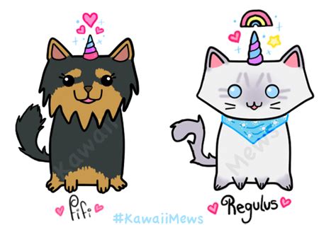 Draw Cats And Dogs As Unicorns Or Mermaids By Kawaiimews