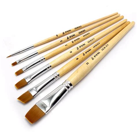 Eval Free Shipping 6pcs Nylon Watercolor Paint Brushes Body Painting