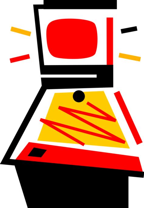 Vector Illustration Of Pinball Machine Arcade Game Clip Art Png
