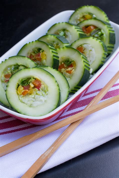 Cucumber Sushi Cucumber Sushi Recipe Vegetarian Recipes Recipes